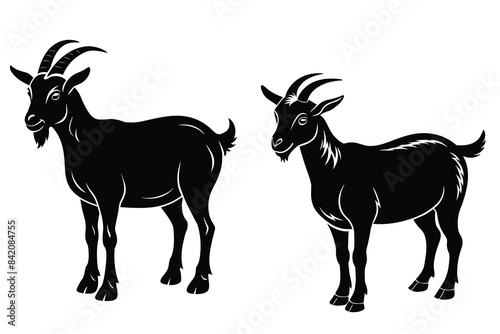 silhouette of a goat