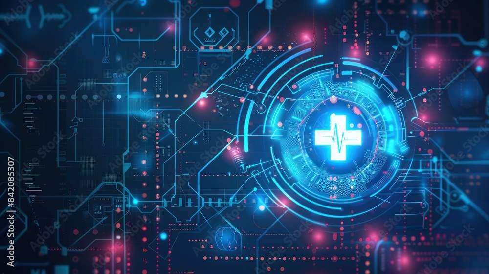 Abstract futuristic Healthcare or medical technology innovation digital background. science and technology concepts. Abstract futuristic Healthcare or medical technology innovation digital background. science and technology concepts.