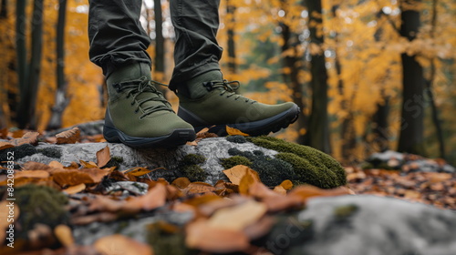 Lightweight packable travel shoes  in forest