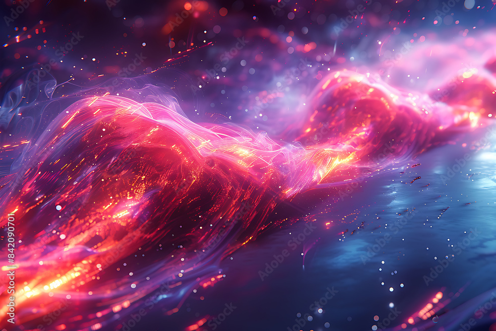 Fototapeta premium Tech Symphony: Abstract Digital Artistry