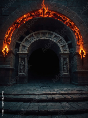 The infernal portal  marking the beginning of Dante s journey into Hell.