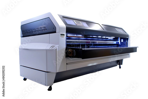Industrial Flex Printing Machine Isolated on Transparent Background