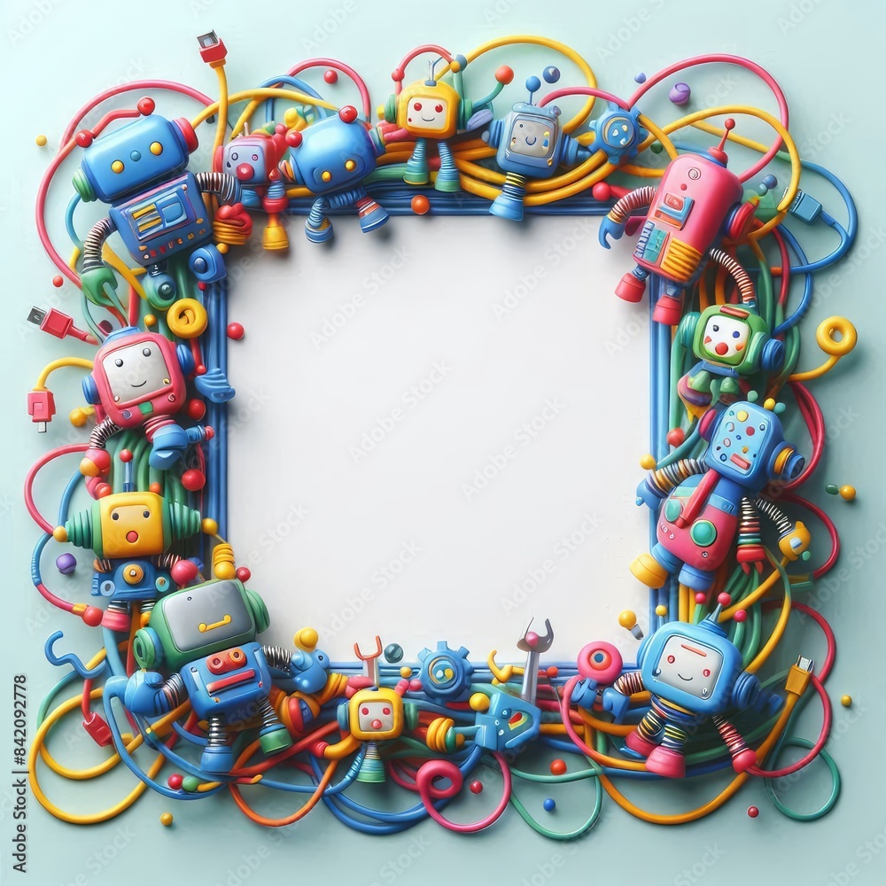 Child-Friendly Greeting Cards with Robot Frame: Creativity and Fun for the Little Ones Child-Friendly Greeting Cards with Robot Frame: Creativity and Fun for the Little Ones