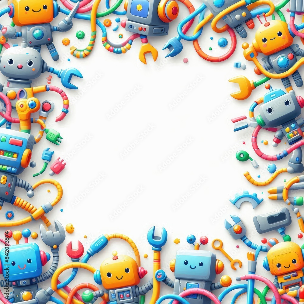 Child-Friendly Greeting Cards with Robot Frame: Creativity and Fun for the Little Ones Child-Friendly Greeting Cards with Robot Frame: Creativity and Fun for the Little Ones