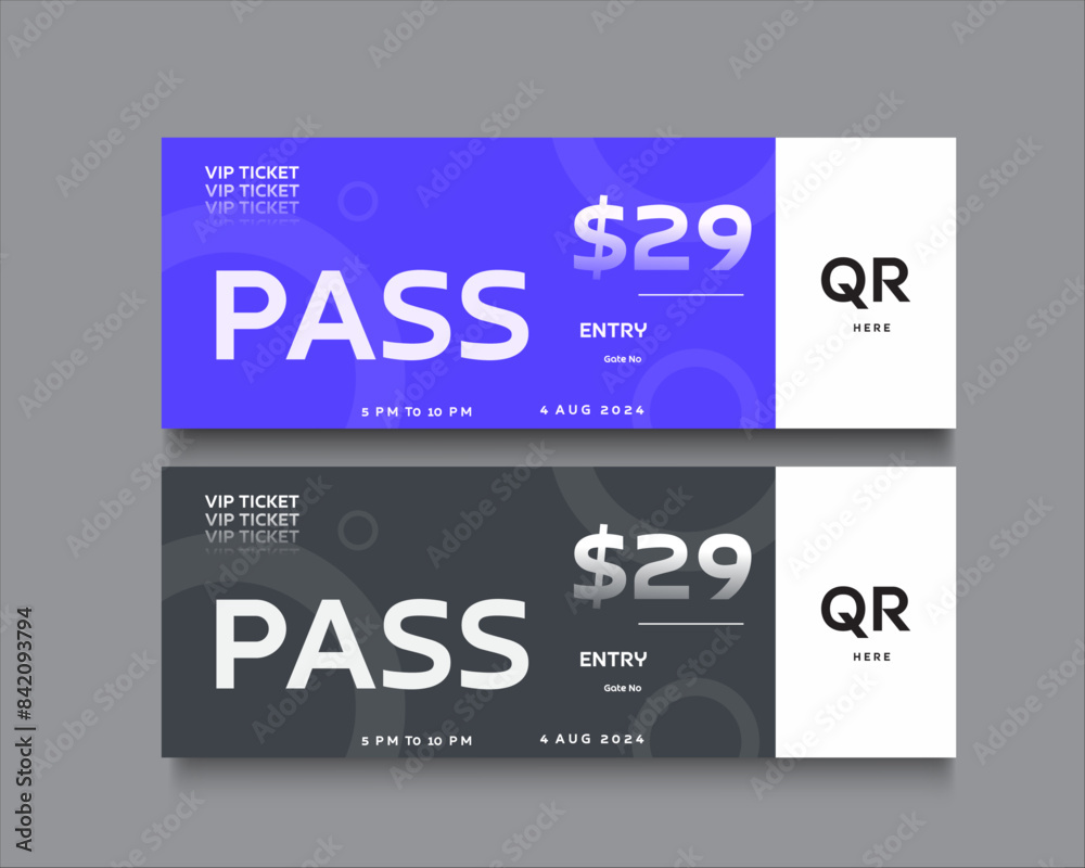 VIP pass ticket VIP pass ticket