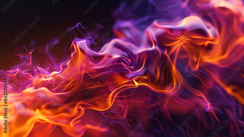 vivid and colorful abstract image of swirling smoke in vibrant shades of purple, blue, pink, and orange. The dynamic and fluid shapes create a mesmerizing effect vivid and colorful abstract image of swirling smoke in vibrant shades of purple, blue, pink, and orange. The dynamic and fluid shapes create a mesmerizing effect
