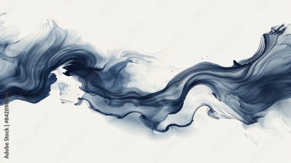 Abstract Fluid Ink Flow, Generative AI Abstract Fluid Ink Flow, Generative AI