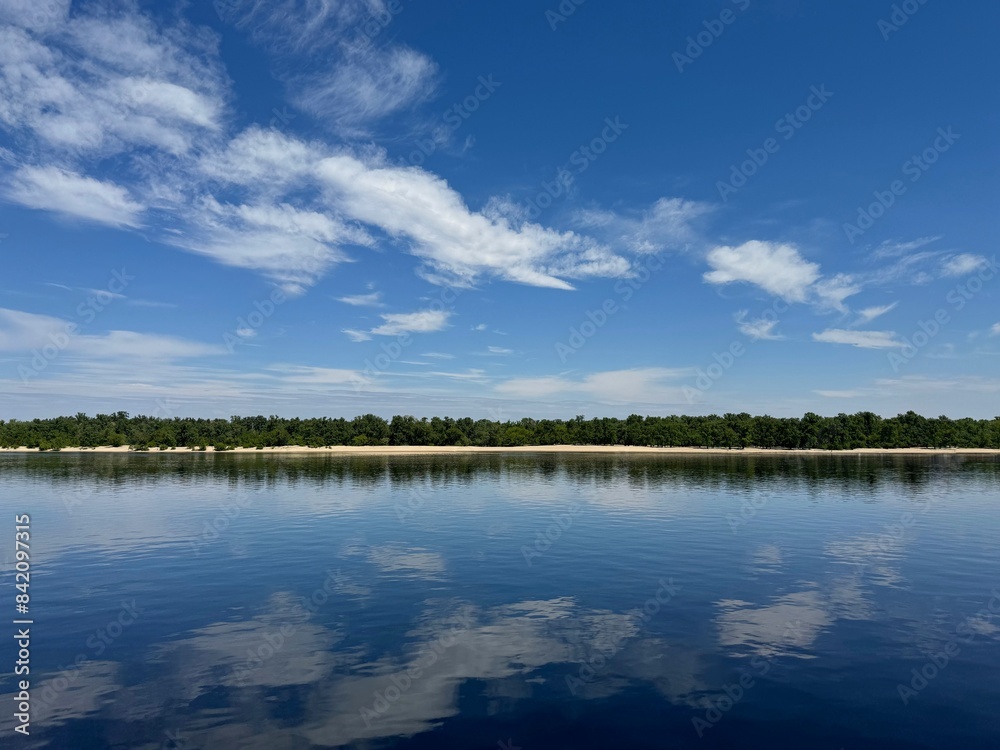 River and sky at summer River and sky at summer