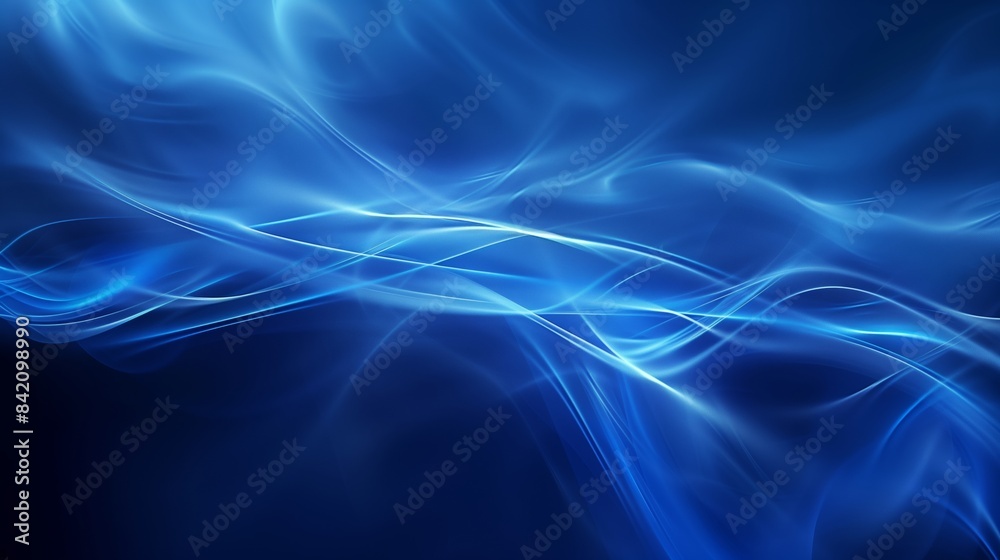 Abstract blue background with blurred wavy lines and glowing elements. Abstract blue background with blurred wavy lines and glowing elements.