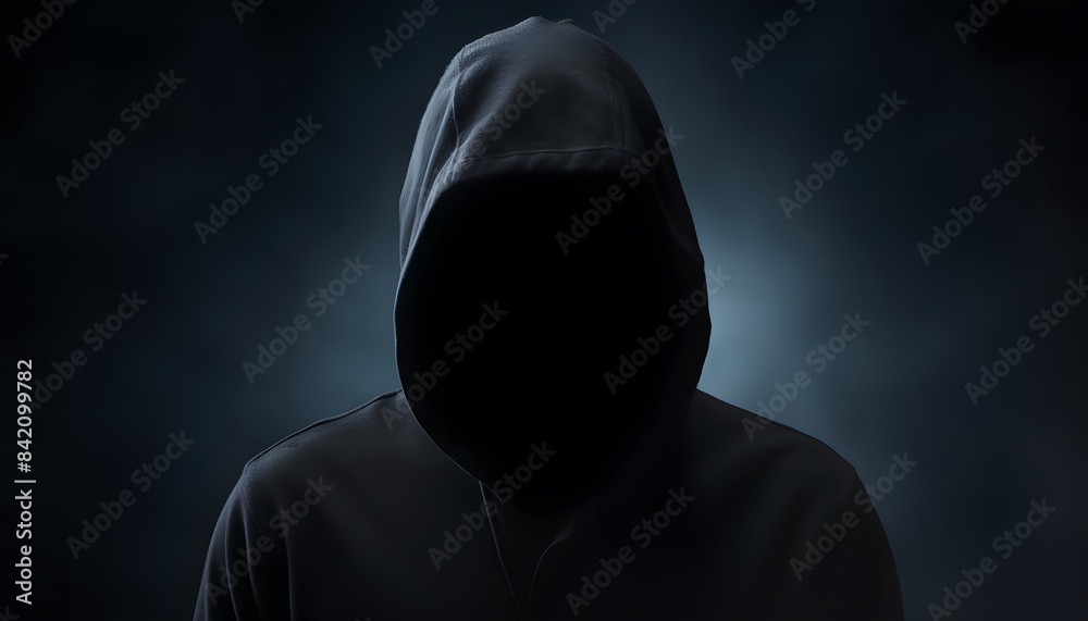 anonymous man, hacker wearing neon mask over dark background anonymous man, hacker wearing neon mask over dark background