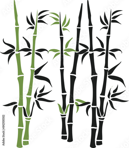 Stylized Bamboo Illustration: Growth, Resilience, and Minimalism