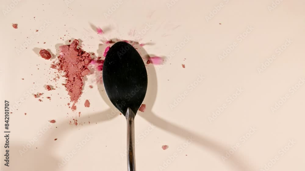 Cosmetic Smears of Creamy Texture, Concealer, Liquid Foundation, Gel Fluid, Makeup Brush, Spatula. Beauty Skincare Product Sample. Advertising. Organic Cosmetics, Medicine. Macro shoot. 4k