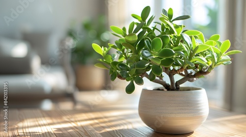 リビングに置かれたヒスイの植物