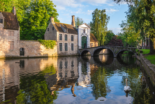 Princely beguinage Ten Wijngaerde, the only preserved beguinage in the Belgian city of Bruges.