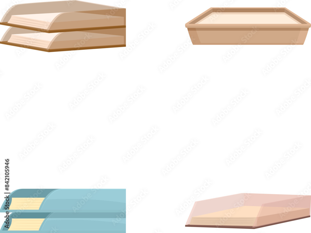 Collection of four cartoon book illustrations, perfect for educational and literary graphics Collection of four cartoon book illustrations, perfect for educational and literary graphics