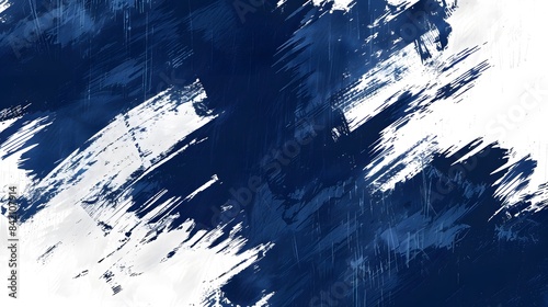 Obraz na płótnie Abstract navy blue and white background with grunge brush strokes w salonie