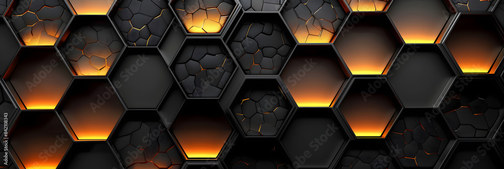 Abstract background with hexagon pattern for technology concept vector presentation design template banner illustration. with copy space area Abstract background with hexagon pattern for technology concept vector presentation design template banner illustration. with copy space area