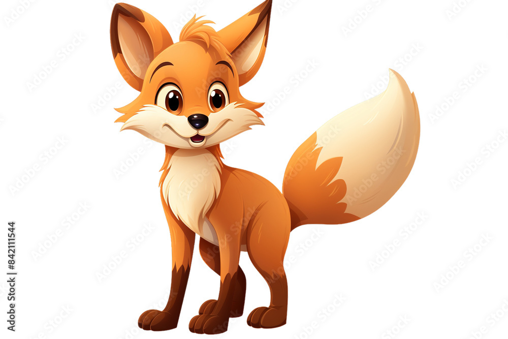 A PNG image portrays a cartoon mammal, specifically a fox A PNG image portrays a cartoon mammal, specifically a fox