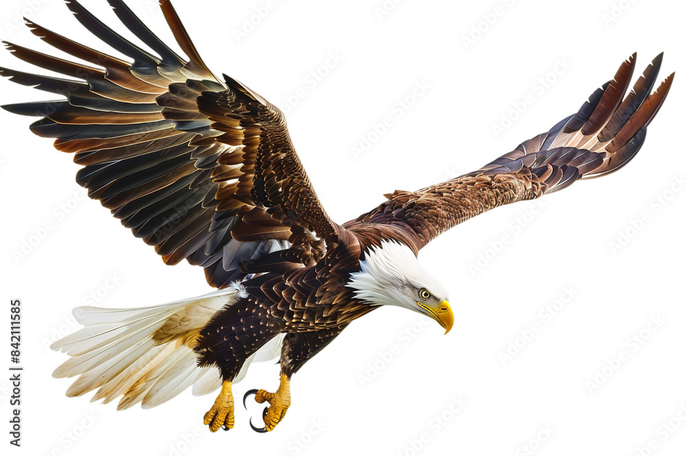Fototapeta premium A PNG image portrays an eagle