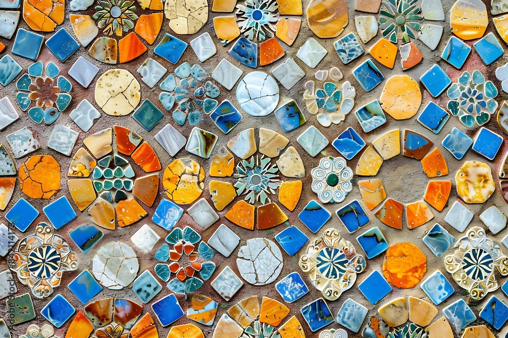 Vibrant Mosaic, Intricate Tile Pattern Design Vibrant Mosaic, Intricate Tile Pattern Design
