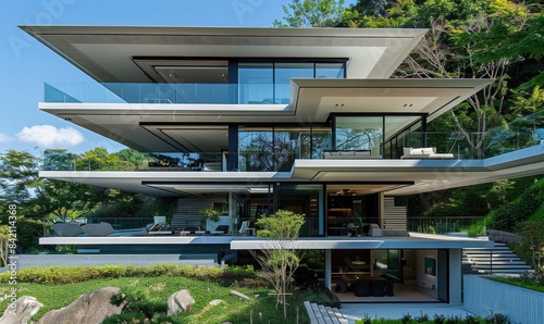 A modern house with undergr...