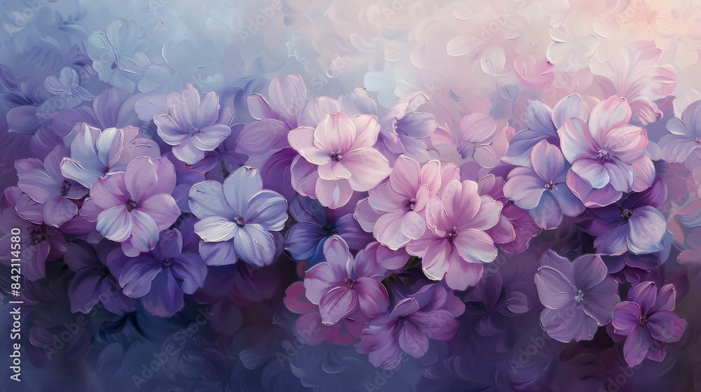 Purple And Pink Flowers Blooming In Sunlight Purple And Pink Flowers Blooming In Sunlight