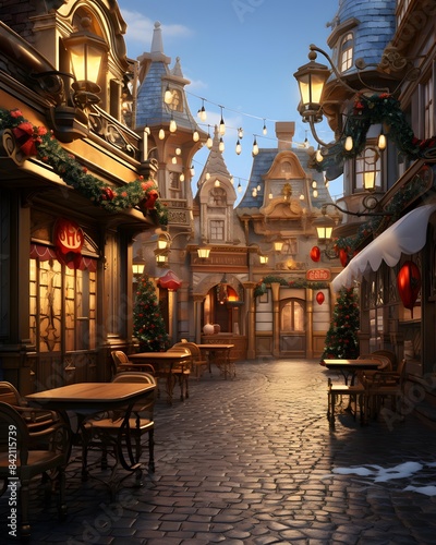 Christmas fairytale in Paris, France. Christmas and New Year theme. © Michelle