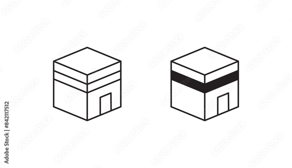 Kabba icon design with white background stock illustration Kabba icon design with white background stock illustration