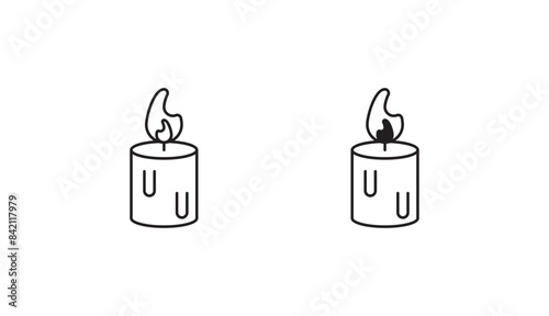 Candel icon design with white background stock illustration