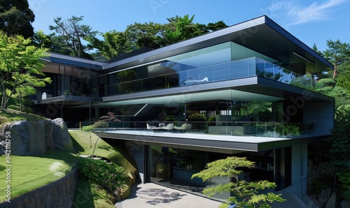 A modern house with undergr...