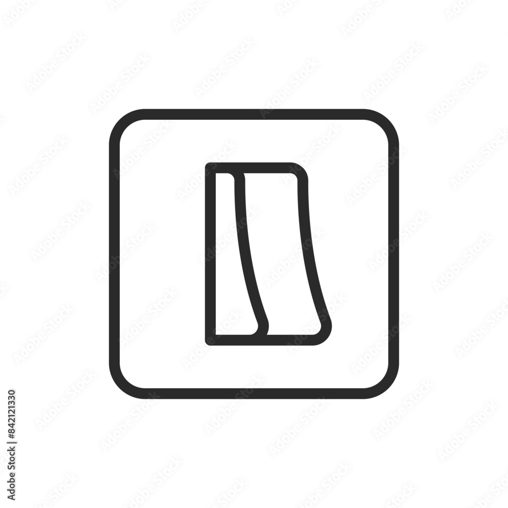 Light switch, linear style icon. Editable stroke width Light switch, linear style icon. Editable stroke width