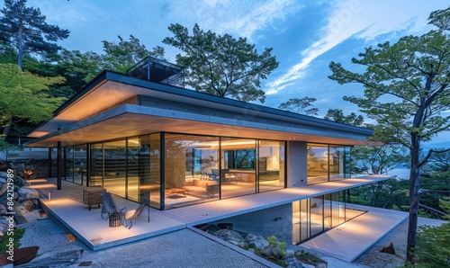 A modern house with undergr...