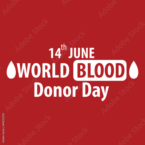 World Blood Donor Day outline heart and hand vector illustration. Blood donation awareness poster design. Hemophilia or blood cancer day concept. World Blood Donor Day vector background. Awareness