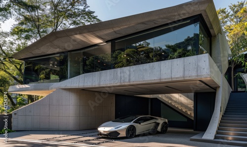 A modern house with undergr...