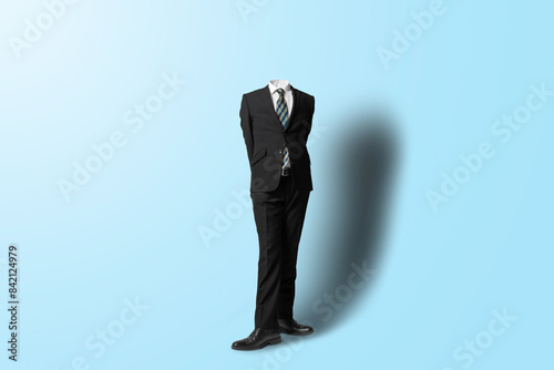 Suit and blue background
