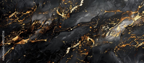 Luxury black gold marble texture background design. © SAHURI