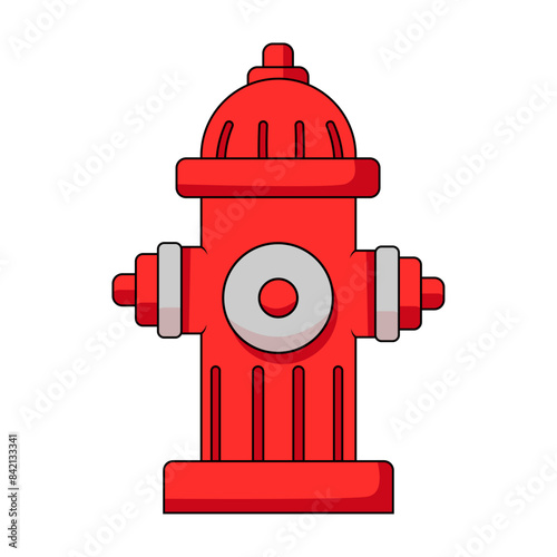 Red Fire Hydrant Vector Illustration