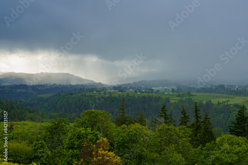 Spring Storm obscures Mt. Hood in Oregon