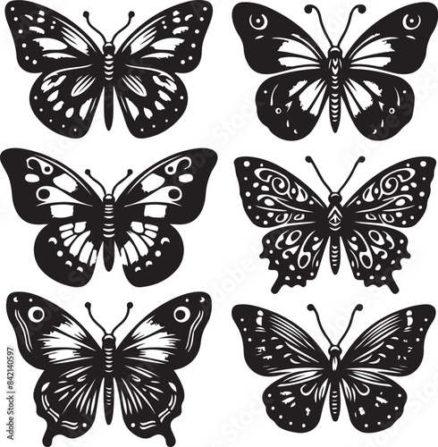 Set of Butterfly Vector