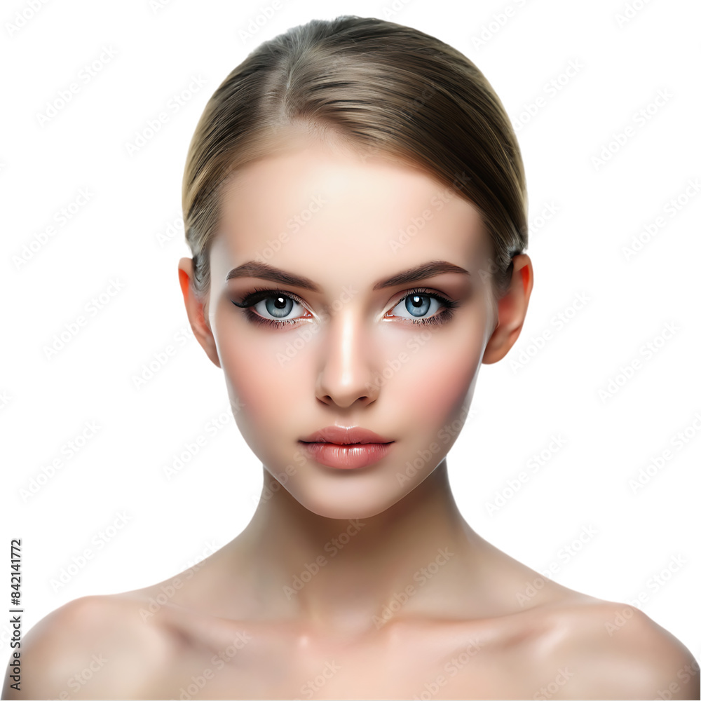 Beautiful brunette with clean face Beautiful brunette with clean face