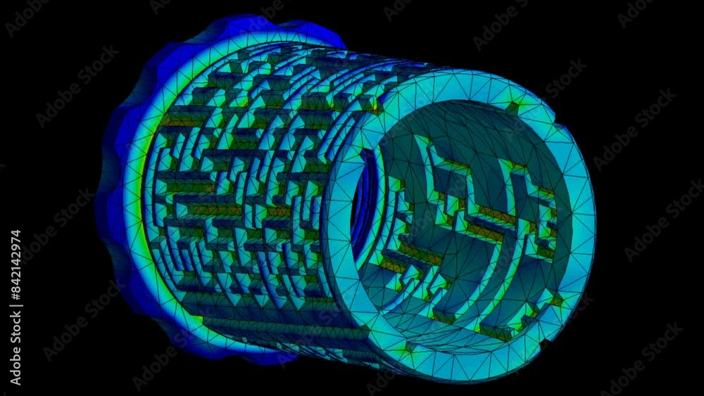 Mechanic simulation engineering - Maze Displacement and stress finite element analysis