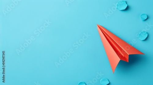 National paper airplane day concept with copy space area for text 