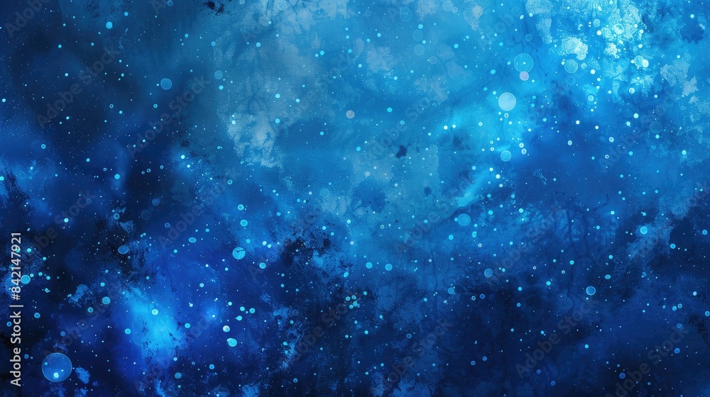 Blue background with neon spots and gray stains Blue background with neon spots and gray stains