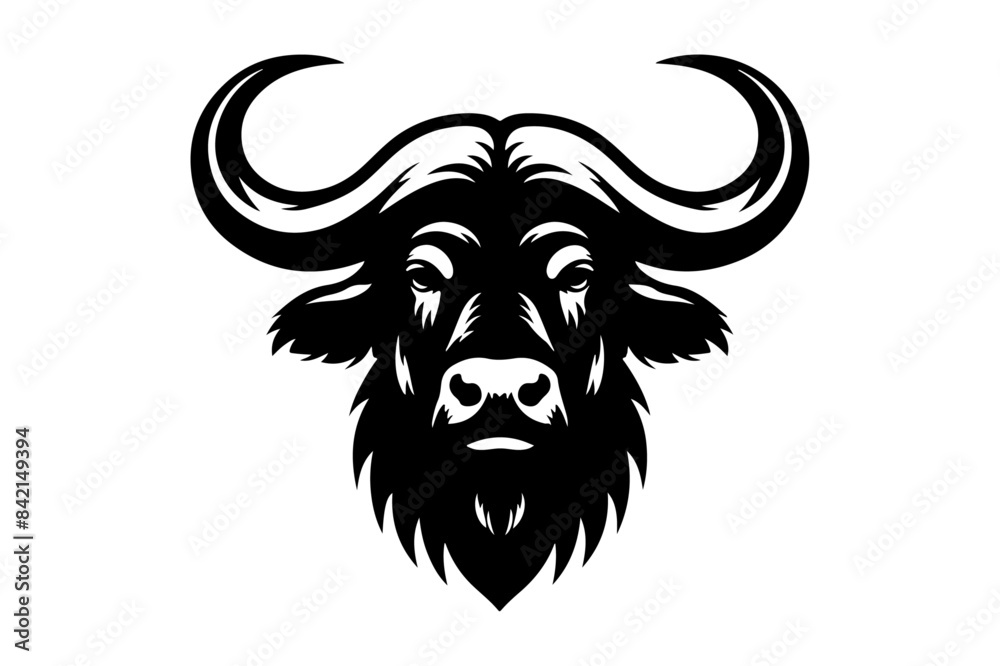 Buffalo Head Silhouette Vector Image Buffalo Head Silhouette Vector Image