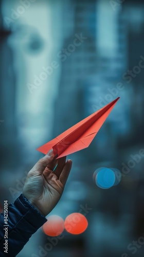 National paper airplane day concept with copy space area for text