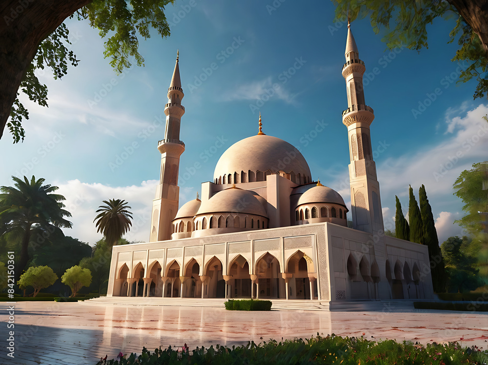 Obraz premium AI image generated mosquee