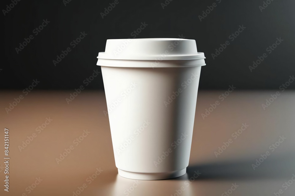 Mockup of take away paper coffee cup white with space for test black background. Product shot of a blank coffee cup, disposable coffee cup on a desk, beverage branding. Marketing mockup Mockup of take away paper coffee cup white with space for test black background. Product shot of a blank coffee cup, disposable coffee cup on a desk, beverage branding. Marketing mockup