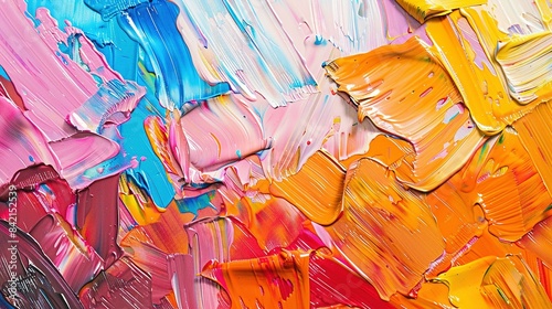 Chromatic Symphony: Multi-Colored Oil Painting Texture © Ahmad-Muslimin