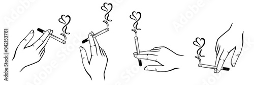hand with a cigarette