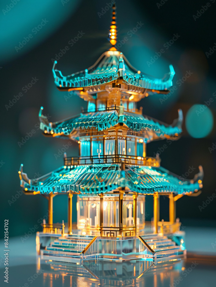 Fototapeta premium Miniature model of ancient Chinese architecture 
